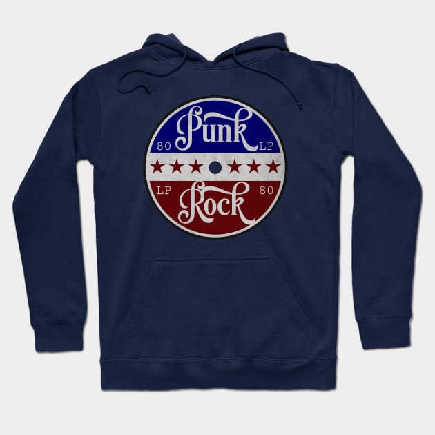 Punk Rock Vintage LP Hoodie by CTShirts